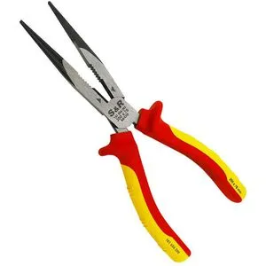 SundR Flachrundzange 161604200, gerade mit Schneide, 210mm, VDE isoliert