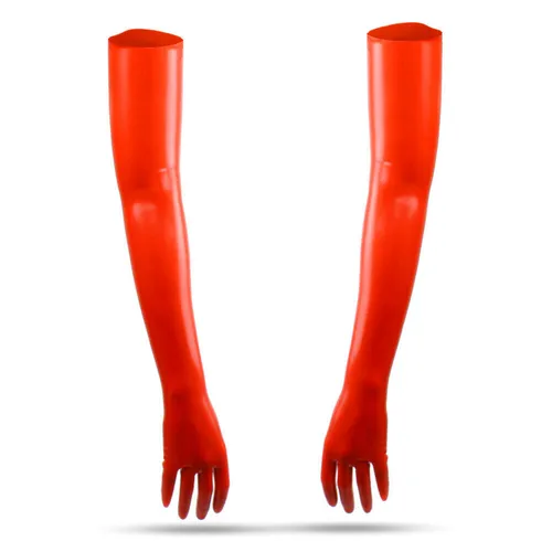LatexDreamwear - Latex Handschuhe Latexhandschuhe superlang Gr S rot-B -