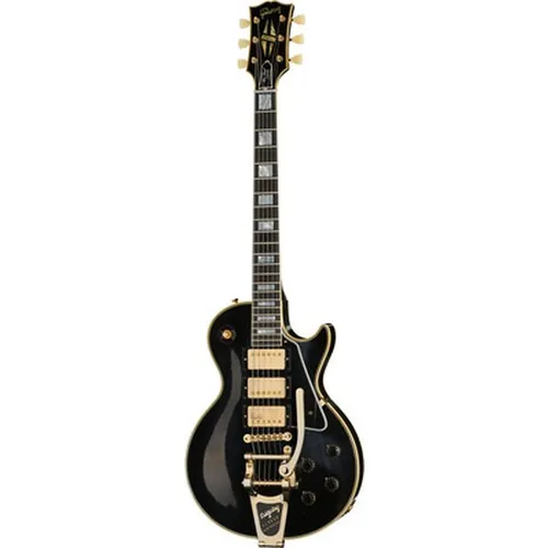 Gibson LP 57 Custom 3PU Bigsby LA E-Gitarre - Exklusive Gibson Les Paul Custom 1957 mit 3 Pickups und Bigsby, gefertigt im Custom Shop. Einteiliges Mahagoni und Ebenholzgriffbrett sorgen für herausragenden Klang und Spielkomfort.