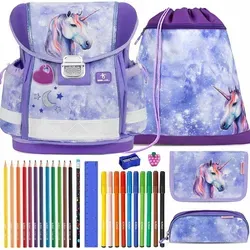Belmil Schulranzen Set Classy 10-teilig 2025 Mädchen Unicorn Mystic Luna