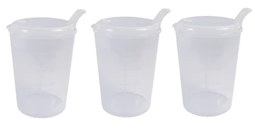 Medi-Inn Schnabelbecher Transparent Öffnung 4 x 4 mm Schnabeltasse (3 Stück)
