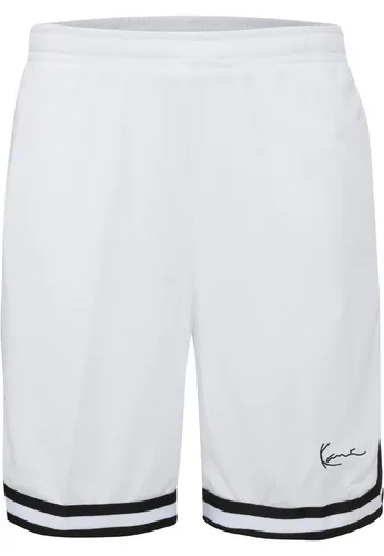 Karl Kani Herren Signature Mesh Shorts XXL White/Black - Activewear-Shorts für Herren, leichte und atmungsaktive Mesh-Shorts für Sport und Freizeit, ideal für Sommer und Outdoor-Aktivitäten.