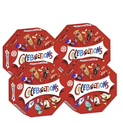 Mars GmbH CELEBRATIONS Geschenkbox 4x 186g - Entdecken Sie die CELEBRATIONS Geschenkbox mit 4x 186g – ideal für Filmabende, Partys oder als Geschenk. Diese Box vereint die beliebtesten Süßigkeitenklassiker und sorgt für Freude und Genuss in jedem Moment.