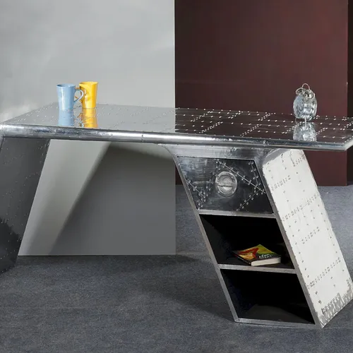 SIT-Möbel Airman Schreibtisch 175 x 60 x 75 cm in silber von SIT