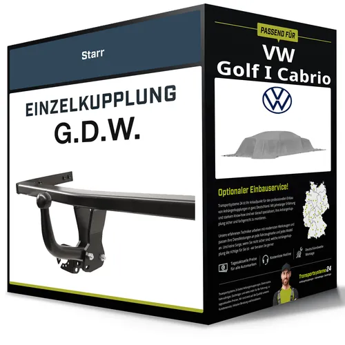 Starre Anhängerkupplung für VW Golf I Cabrio (1989-1993)