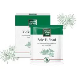 Allgäuer Latschenkiefer Sole Fußbad - 10x10g - Tagespflege für müde Füße, revitalisiert und erfrischt mit natürlicher Latschenkiefersole aus Deutschland.
