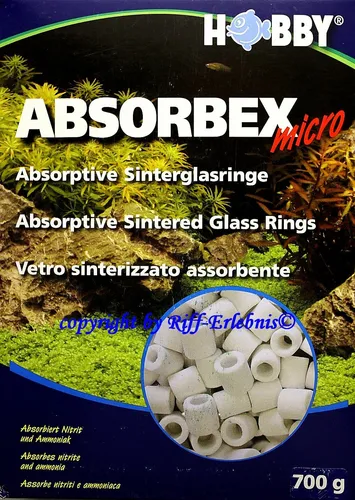 Hobby Absorbex micro 700g Sinterglasringe für Süß- und Meerwasser 18,00€/kg