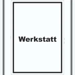 HB-Druck Werkstatt Aufkleber mit Text Handwerk Reparatur hochkant A5 (148x210mm)