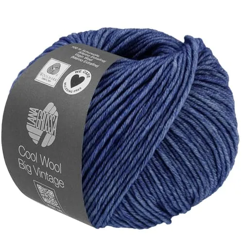 LANA GROSSA Cool Wool Big Vintage | Merinoklassiker mit Ton-in-Ton Farbeffekt | Handstrickgarn aus 100% Schurwolle (Merino extrafein) | 50g Wolle zum Stricken & Häkeln | 120m Garn FB 7190