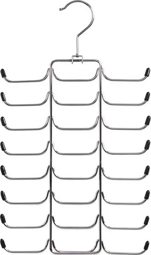 Zeller Present Krawattenhalter (1 St), Metall, 24 Stege, ideal für Krawatten und Gürtel