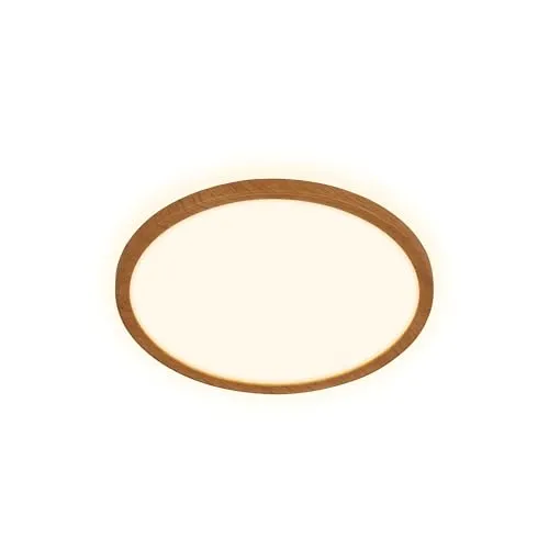 LED Deckenlampe Holz - Elegante Deckenleuchte für Wohnzimmer - Deckenleuchten aus natürlichem Holzdesign mit 18W LED und 2400 Lumen, ideal für stilvolle Beleuchtung in Wohnräumen und Küchen.