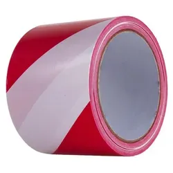 Absperrband rot/weiß – 75 mm × 100 m