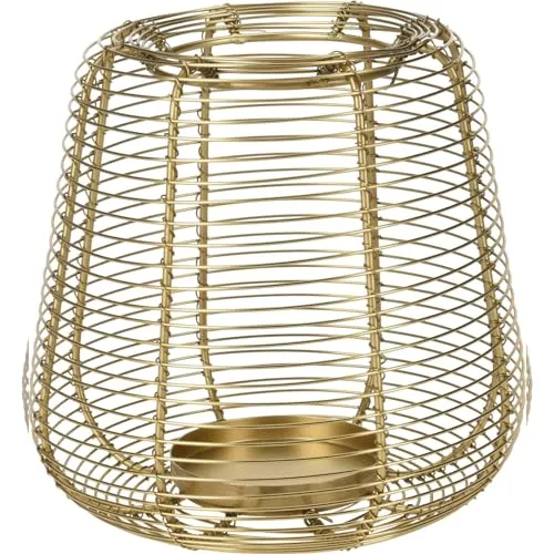 Home & Styling Teelichhalter aus Metall, golden, Ø 17,5 cm, Durchmesser (cm):17.5