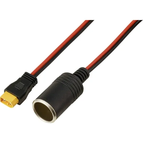Zigarettenanzünder auf XT60-Kabel 2 m TC-13619284 Schwarz, Rot TRU COMPONENTS
