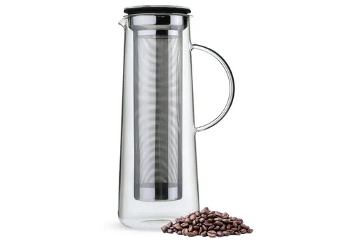 ZASSENHAUS Kaffeebereiter 1l für 8 Tassen - French Press mit elegantem Borosilikatglas, ideal für aromatischen Kaffee und sorgt für eine perfekte Warmhaltung dank dicht schließendem Deckel.