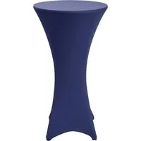 Beautissu Stella Stehtischhusse Ø 70 cm Blau von Beautissu