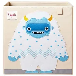 Sprouts Aufbewahrungsbox Yeti 3 - Quadratische Spielzeugkiste - Spielzeugkisten für Kinder, 100% Polyester, ideal zum Aufbewahren von Spielzeug und mit süßem Tierdesign.