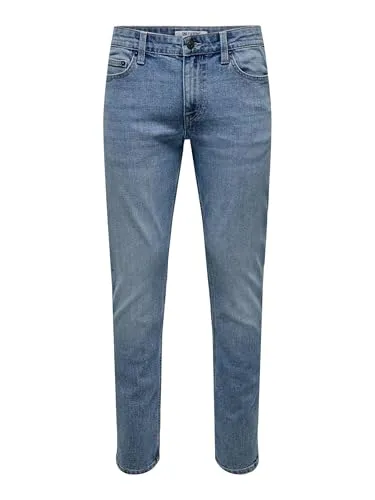 ONLY & SONS Herren ONSLOOM Slim LB 2529 PIM DNM Jeans - Slim-Fit Jeans in Light Blue Denim, ideal für einen lässigen Look und perfekten Tragekomfort.