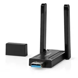 Nedis Netzwerk-Dongle AC1200 - WLAN-Zubehör mit Dual Band für blitzschnelle 1200 Mbps, ideal für HD-Streaming und Gaming. Zwei Richtantennen sorgen für eine stabile Verbindung und große Reichweite.