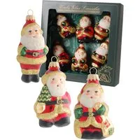 Krebs Glas Lauscha Christbaumschmuck Set in rot von Krebs Glas Lauscha