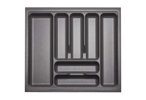 SO-TECH® Besteckeinsatz mit Antirutschbeschichtung - Zubehör für Möbel, passgenauer Besteckeinsatz in Oriongrau mit Antirutschbeschichtung für Ordnung in der Küche.