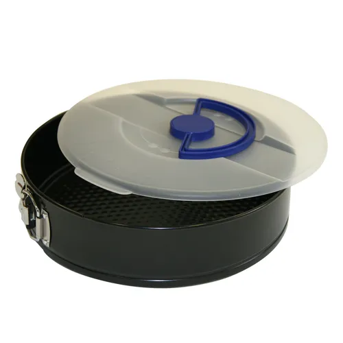 SPRINGFORM KUCHENFORM BACKFORM SPRING FORM + DECKEL SCHWARZBLECH 26CM ANTIHAFT