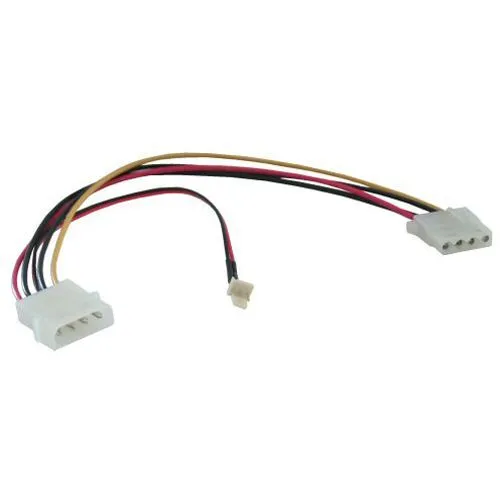 InLine 2-pin Lüfter auf 4-pin Netzteil, 0,15m Adapterkabel für Lüfter (33344)