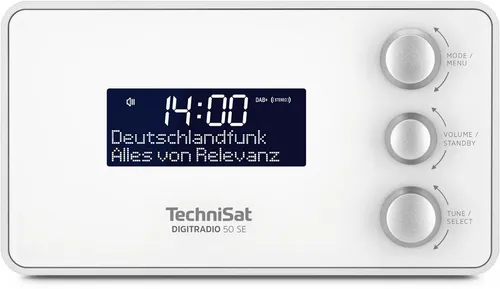 TechniSat DIGITRADIO 50 SE - DAB+ UKW Radiowecker mit dimmbarem Display, Snooze-Funktion und USB-Charging für flexibles Aufladen