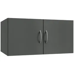 Xora Aufsatzschrank 80x40x40 cm in Graphit - Bürostühle: Hochwertiger Kunststoff-Aufsatzschrank, ideal für Waschküche und Mehrzwecknutzung, Made in Germany und mit BQ-Qualitätsauszeichnung.