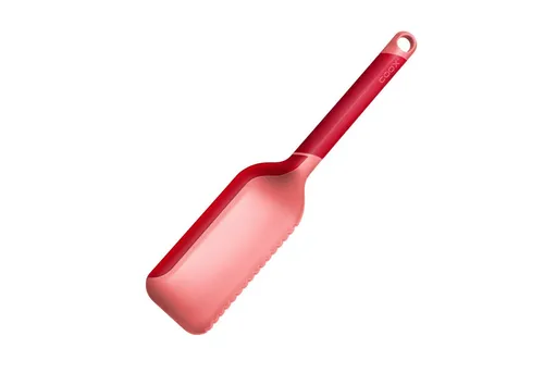 coox Tortenheber Tortenheber mit Schneidfunktion Silikon Rot, Schneidheber Kuchenschneider