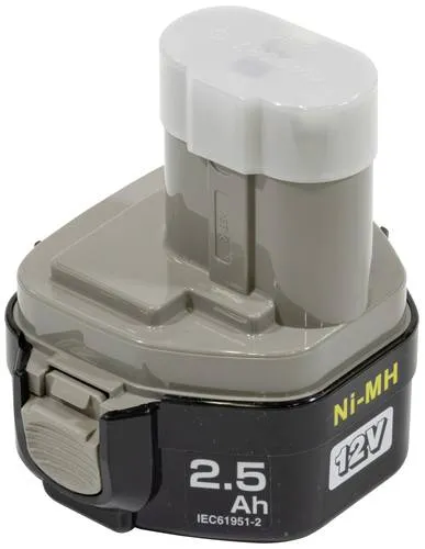 Makita Werkzeugakku 1234 NI-MH, 193100-4, 12V / 2,5Ah - Stromversorgung für alle 12V Makita Maschinen, leistungsstarker Stab-Akku mit 2,5 Ah für längere Einsatzzeiten und hohe Effizienz.