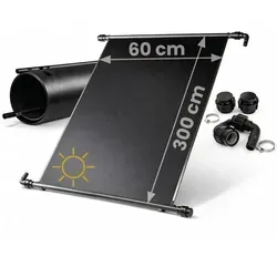 HAF Pool-Solarkollektor 2x 300x60cm – Effiziente Poolheizung mit Sonnenenergie - Genießen Sie die Badesaison mit dem HAF Solarkollektor! Zwei Kollektoren erwärmen bis zu 20.000 Liter Wasser um bis zu 6°C – ganz ohne Strom und Betriebskosten. Ideal für Aufstellpools und einfach zu installieren.