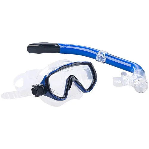 Speeron Tauchmaske: Schnorchel-Set für Kinder, Taucherbrille mit gehärtetem Glas