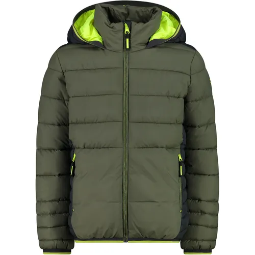 CMP Kinder Hoodie Jacke (Größe 98, oliv) - Funktionsjacken, vielseitig einsetzbare und komfortable Outdoorjacke für aktive Jungs, ideal für jedes Abenteuer