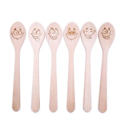 JOWE Kochlöffel Set aus Holz - 6 Stk Küchenhelfer aus Buche