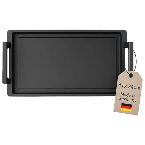 Lieblingspfanne Teppanyaki Grillplatte 41x24 cm - Pfanne aus massivem Aluminiumguss mit 4-fach-Antihaftbeschichtung für fettfreies Grillen und einfache Reinigung – perfekt für alle Herdarten, inkl. Induktion.