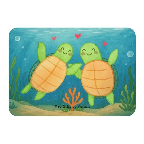 Mr. & Mrs. Panda magnet Schildkröten Paar Design - Geschenk, Jahrestag, Freundin, für, whiteboardmagnet, Notizhalter, haftmagnet, Partner, Valentinstag, Fridge, Kühlschrankmagnet, Hochzeitstag, Frauen