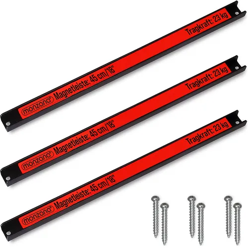 DeubaXXL DE Magnetleiste 3er-Set 45cm inkl Montagematerial 103478