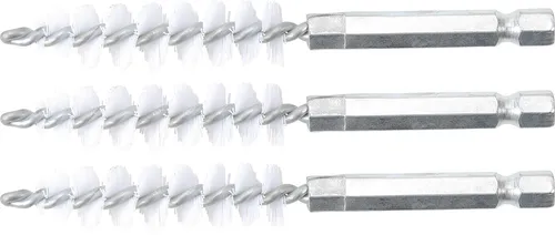 BGS-3078-12-N Nylonbürste 12 mm Antrieb Außensechskant 6,3 mm (1/4) 3-tlg.