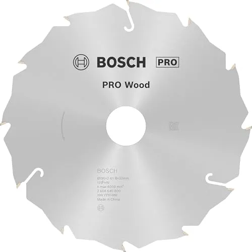 Bosch 1x PRO Wood Kreissägeblatt für Akku-Handkreissägen (für Weichholz, Hartholz, Ø mm, Professional Zubehör Handkreissäge)