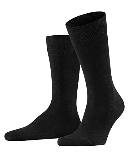 FALKE Herren Socken Family M So nachhaltige Baumwolle einfarbig 1 Paar, Grau Anthracite Melange 3080, 43-46