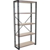 Berlinlodge Bücherregal aus Holzwerkstoff, 80x165 cm – Modernes Regalsystem für stilvolle Ordnung - Dieses elegante Bücherregal bietet mit 5 stabilen Ebenen großzügigen Stauraum für Bücher und Deko. Das zeitlose Design und die robuste Konstruktion passen perfekt in jedes Wohnambiente und sorgen für eine stilvolle Ordnung.