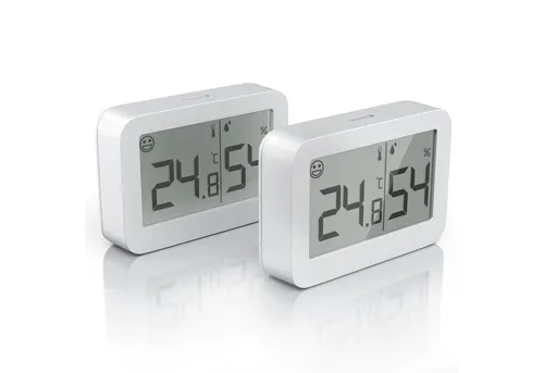 BEARWARE Thermometer Hygrometer, Temperatur und Luftfeuchtigkeit Messgerät Innenwetterstation (Haltemagneten, LCD-Anzeige, Batteriebetrieb, Magnet zum Anbringen inklusive)