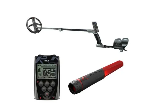 XP DEUS X35 22 RC Metalldetektor mit Mi6 Pinpointer - Kabelloser Metalldetektor mit ergonomischem Design, 10 Werksprogrammen und schneller Ladezeit. Ideal für die Schatzsuche, leicht und vielseitig einsetzbar.