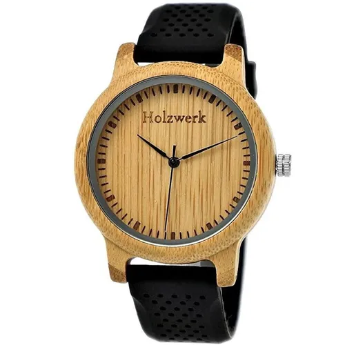Holzwerk Quarzuhr mit Silikonarmband – Einzigartige Holzunikate - Entdecken Sie die stilvollen Holzwerk-Armbanduhren mit strapazierfähigem Silikonarmband und einzigartigen Holzmaserungen. Ideal als Geschenk, inklusive Uhrenbox, für jeden Anlass.