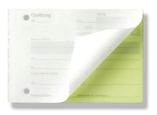 Stylex Schreibwaren Geschäftspapier 10x Quittungsblock Quittungen 2X40Bl A6 durchschreibend