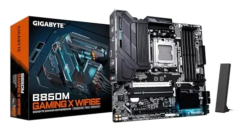 GIGABYTE B850M GAMING X WF6E Mainboard - Micro-ATX Mainboard mit AMD B850 Chipsatz, unterstützt 4x DDR5 Speicher für optimale Gaming-Performance.