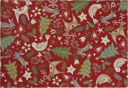 Erwin Müller Tischset 2er-Pack Gobelin rot Größe 35x50 cm in rot von Erwin Müller