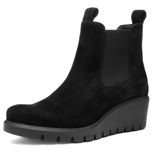 ara Damen Como Stiefelette, SCHWARZ, 40 EU Weit - Wanderschuhe mit Wechselfussbett und High Soft Winterfutter für optimalen Komfort und warme Füße bei jeder Wanderung.