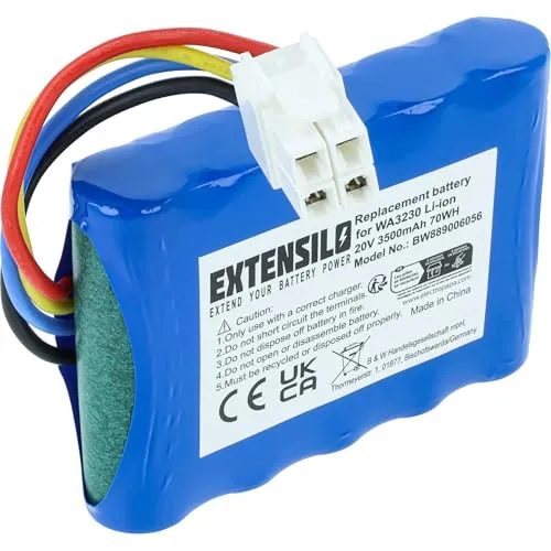 EXTENSILO Akku Ersatz für Scheppach AK4.0-RC-20Li - Hochleistungs-Akku für Rasenmäher mit 3,5Ah und 20V Li-Ion, ideal für lange Laufzeiten und zuverlässige Leistung. Sicher durch Überhitzungs- und Kurzschlussschutz.